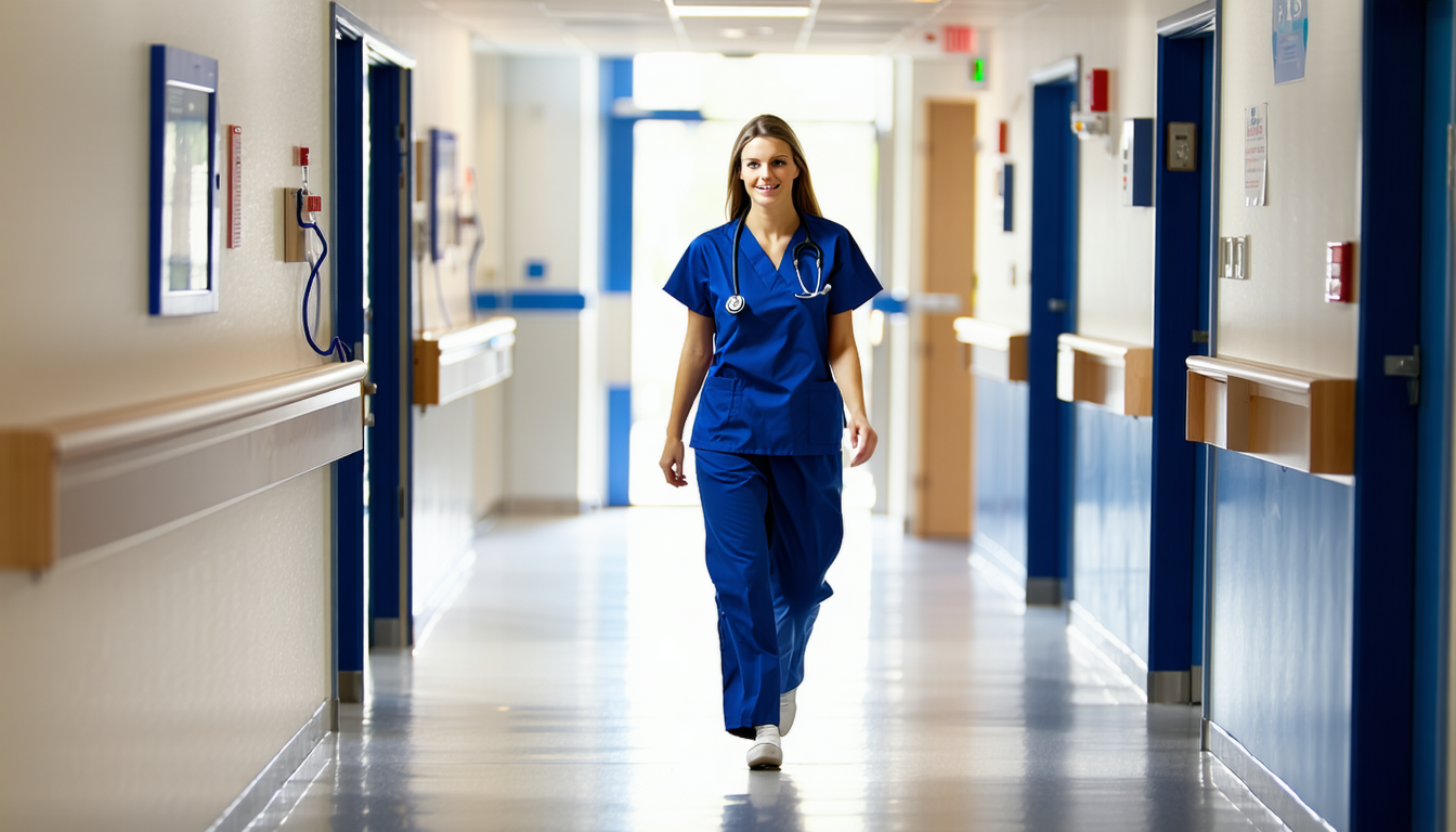 NHS healthcare workers in hospital setting
